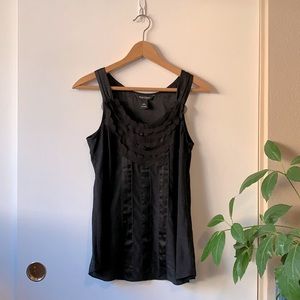 White House Black Market | black silky tank top